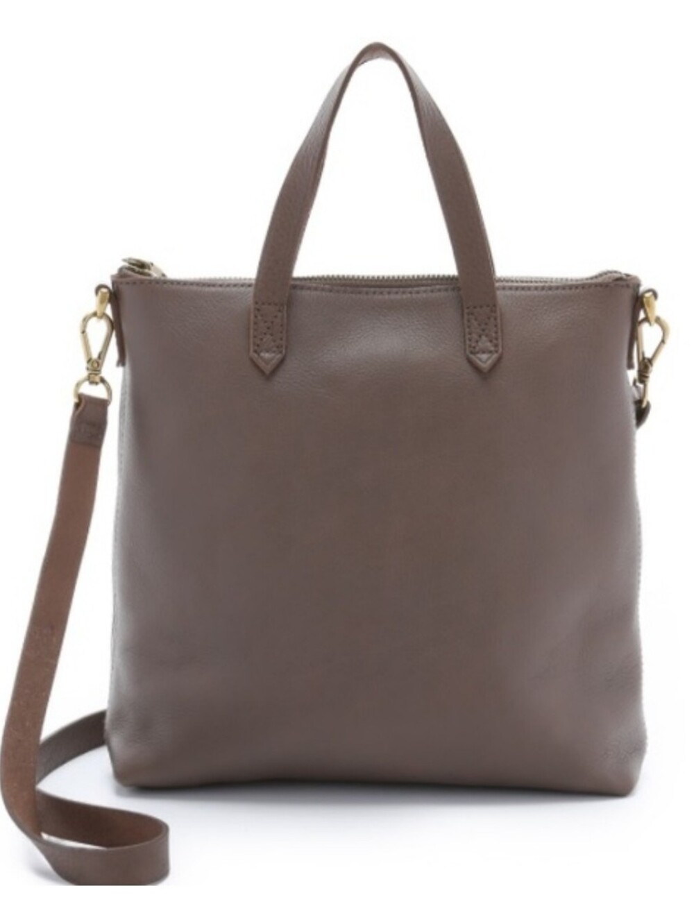 ✅ The Zip-Top Transport Crossbody, Gray/Brown - Picture 5 of 13